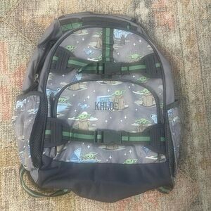 New! Pottery Barn Kids Large Mackenzie Backpack in Baby Yoda‎ Grogu Mandolorian